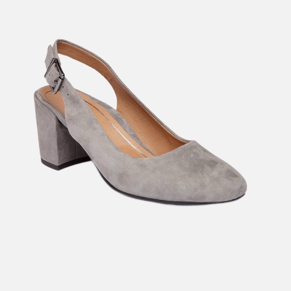 Vionic | EUC - Nareen Sling Back - Block Heel - Charcoal - Size 9